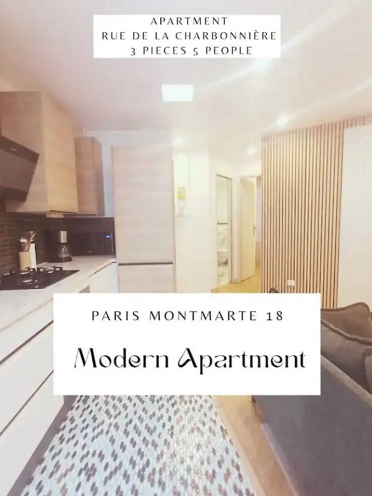 Apt Moderne 2 Chambres 5 Voyageurs Paris 0*,